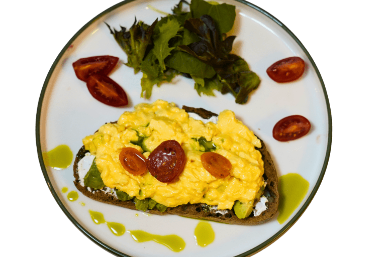 Sourdough Bread Topped with SCRAMBLE EGG
